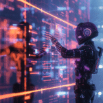 agents IA et innovations au-delà du battage médiatique, interface futuriste