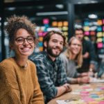 Graphique Google présentant les trois postures face à l’IA : FOMO (peur de rater), FOMU (peur de se tromper) et FOMA (maximisation des avantages), avec leurs caractéristiques et niveaux de maturité.