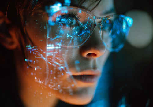 Un responsable marketing regarde la caméra dans une salle de réunion, entouré de rapports et de données générées par l’IA. La scène illustre la tension entre l'analyse humaine et les recommandations algorithmiques, un enjeu central des tendances médias 2026.